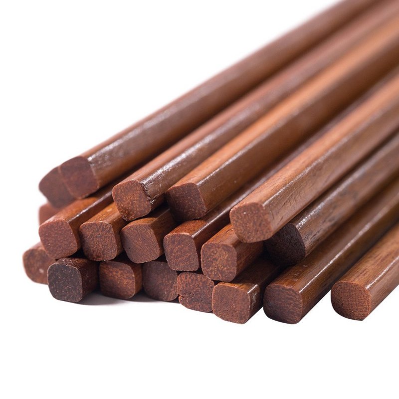 筷之语铁木筷子家庭筷酒店筷10双装铁木筷子