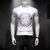 欧洲站美杜莎夏季2020新款潮流牌男士丝光棉烫钻短袖T恤大码体恤.3(4XL 白色)