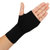 成人儿童运动半指手套秋冬季加绒保暖护腕户外骑行健身露指护手掌(黑色 成人款（建议80-160斤）)