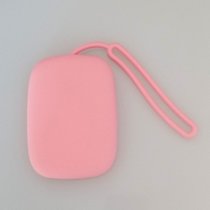 方形硅胶钥匙包 日韩糖果色钥匙收纳包 创意公交卡包证件饭卡套(萝莉粉色 方形钥匙包)