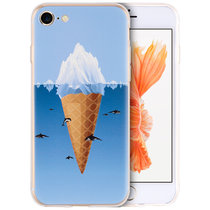 优加 iPhone7/苹果7卡通浮雕彩绘保护套手机软壳冰山豚湾(4.7英寸）