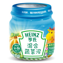 亨氏（Heinz）婴儿 1阶段 素泥佐餐泥瓶装113g 宝宝营养辅食 1瓶 多口味(混合蔬菜泥)