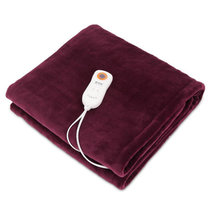 爱贝斯法兰绒电热毯调温披肩毯单人被子午睡毯(紫红色AC4104 150*80CM)