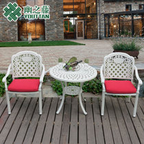 幽之腾铸铝桌椅家具休闲阳台铁艺室外庭院三件套餐桌椅 户外桌椅(椅子（不单卖）)