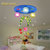 汉斯威诺 创意吊灯 儿童房灯具卧室灯 电机驱动动物吊饰旋转灯饰(含LED光源（3*3W）)