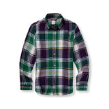 PU2G033GN -[男士亚麻布格子衬衫](绿色 105)