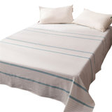 黛格单双人床上用品 1.2m 1.5m 1.8m 2.0m全棉色织水洗棉日系无印良品条纹格子小清新单品床单(4 默认)