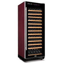 索比亚SY128智能恒温红酒柜 茶叶柜 冷藏柜 冰吧展示柜 红木纹(红色明拉手平架)