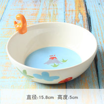 INDRA泰国进口恐龙世界卡通儿童陶瓷餐具碗盘水杯蛋杯套装礼盒釉下彩(恐龙世界碗)