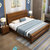 金屋藏娇床 实木床 现代中式双人床1.8米木质大床 卧室家具婚床 1.5米框架床(胡桃色 1.5米床+护脊床垫)