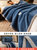 轻奢毛毯被子冬季加厚珊瑚绒午睡法兰法莱绒盖毯办公室沙发空调毯(深蓝)
