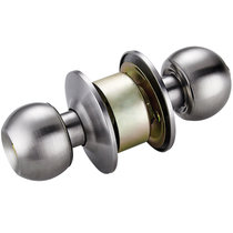 雨花泽球形锁 浴室卫生间门锁室内防盗房门锁具YHZ-7564(银色)
