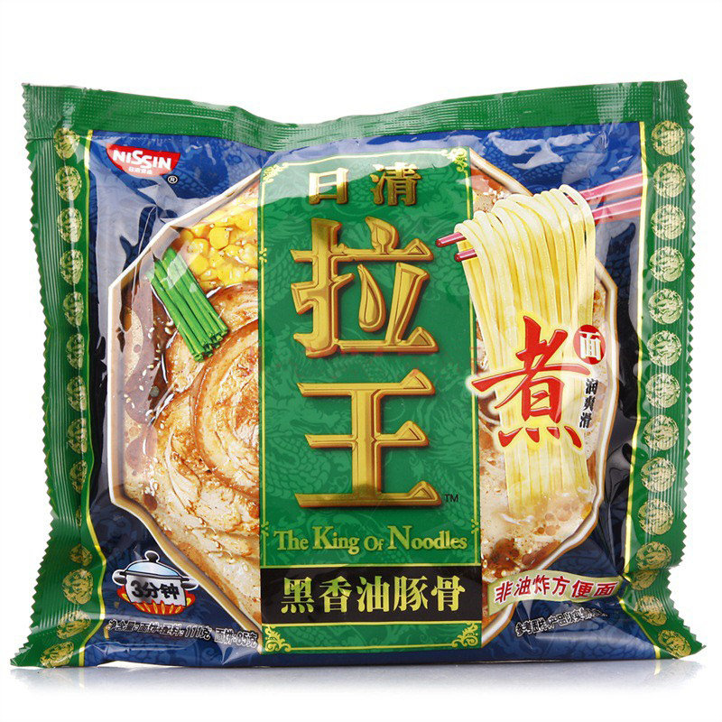 日清方便面 拉王袋面 泡面 拉王(111g黑香油豚骨)图片【图片 价格