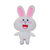 布朗熊可妮兔公仔 抱枕卡通兔子毛绒玩具特大抱熊布娃娃 抓机娃娃(本白色 高70cm)