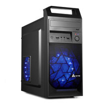 达客 八代英特尔G4900双核3.1G/H310主板 办公家用游戏娱乐静音型DIY组装台式电脑主机(黑色（DVD） 8G/240G固态SSD)