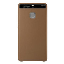 华为（HUAWEI）P9原装小牛皮皮套 原装手机壳 手机套 保护壳 保护套 手机保护套 外壳(棕色)