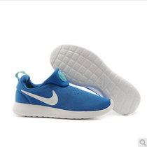 耐克男鞋跑鞋 Nike懒人轻便鞋休闲透气男鞋 Rosherun Slip On 男子一脚蹬鞋 潮流运动男士鞋(蓝白 39)