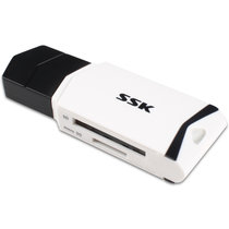 飚王（SSK）SCRM601 高速usb3.0读卡器 二合一tf读卡器sd单反相机读卡器(白色)