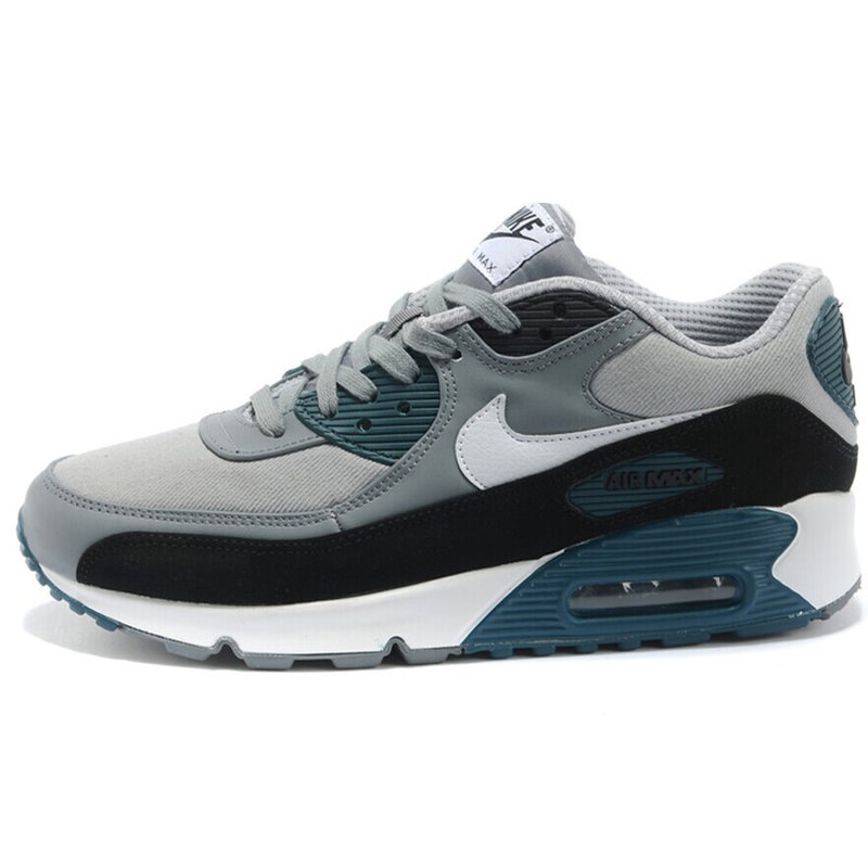 跑步鞋nike耐克新款airmax90男鞋气垫运动跑步鞋333888021浅灰绿