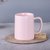 个性潮流复古马克杯陶瓷男女牛奶家用礼品水杯办公室定制做茶杯子(11 按图发粉色大肚杯)