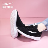 鸿星尔克ERKE 女鞋运动休闲透气防滑运动女慢跑鞋  1211720211335黑 国美超市甄选