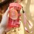 迷你小巧可爱简约防漏水杯可爱儿童学生女网红塑料杯子便携随手杯(310毫升粉红色)