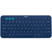 罗技（Logitech）蓝牙键盘K380网红女生可多设备切换笔记本平板IPAD电脑适用时尚静音超薄巧克力按键(深蓝色)