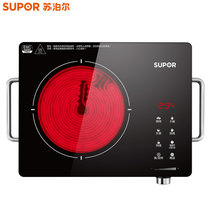 苏泊尔（SUPOR）电陶炉2200w大功率家用电磁炉爆炒大火力定时烹饪智能触控旋钮式内外双环加热不调锅具C22-CS01(黑色 热销)