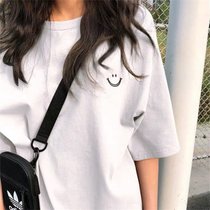 SUNTEK夏季新款小众设计感薄款上衣服别致甜酷宽松白色ins短袖T恤女装潮(XL 6701-白色)