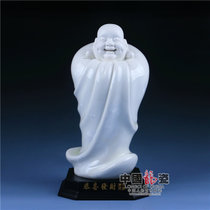 中国龙瓷 佛像德化白瓷高档陶瓷工艺礼品摆件瓷装饰恭喜发财（白结晶）TYC058