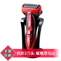 松下（Panasonic）ES-ST25 剃须刀 （男士刮胡刀，拱形3刀头，智能感应系统，磁悬浮马达，原装进口）(红色)