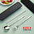 304不锈钢筷子勺子叉子套装餐具件套单人便携式学生旅行收纳盒(银色三件套+盒子+袋子 默认版本)