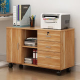 文件柜办公室资料储物柜抽屉带锁打印机柜子移动活动柜木质矮柜打印机柜子YW-DZ046(颜色可选)