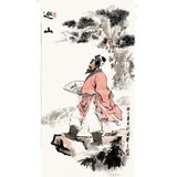 刘立波<巡山> 国画 人物画 水墨写意 钟馗 松树 竖幅立轴