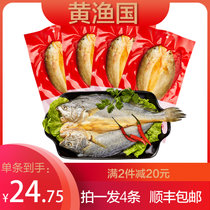 黄渔国温州老字号醇香黄鱼鲞大小黄花鱼干新鲜水产免杀洗248g*4条