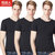 南极人三件装男士 圆领T恤 夏纯色T恤 百搭 家居棉质汗衫(黑色3件装 XL)