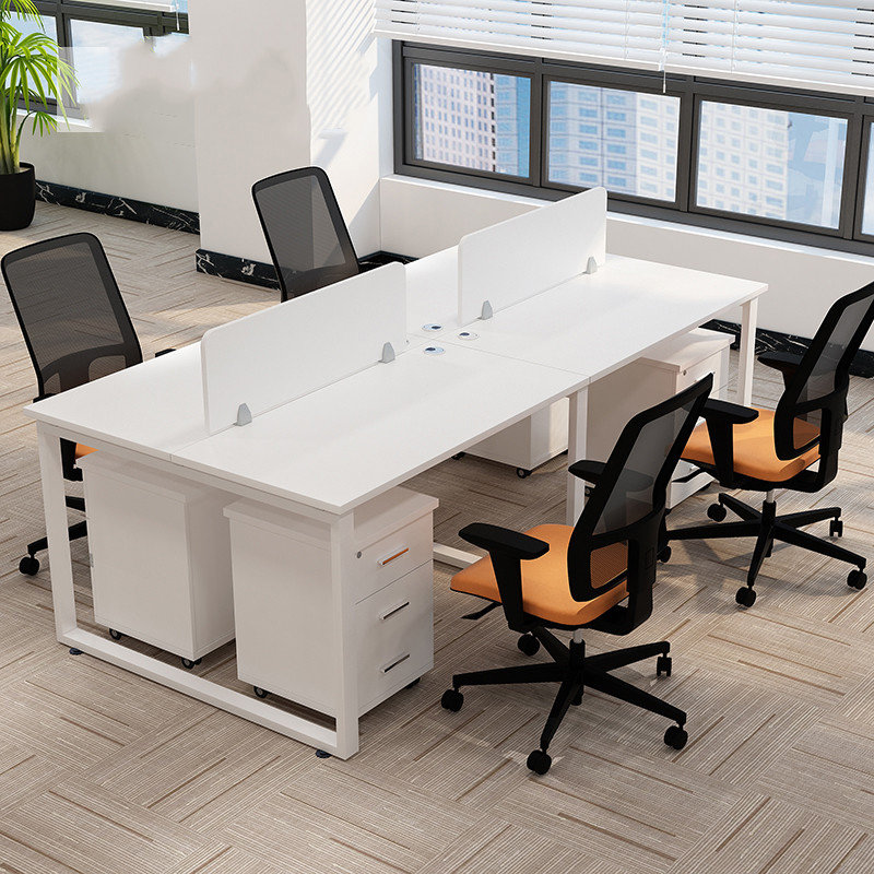 办公桌班台桌屏风韦斯豪wsh21dscre四人位办公桌返回商品页