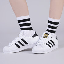 Adidas三叶草Superstar阿迪金标贝壳头男女情侣板鞋小白鞋 C77124(白色)