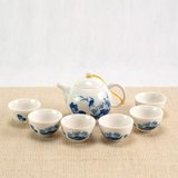恒福正品 玉凤荷乐小茶壶组 整套陶瓷茶具 特价包邮