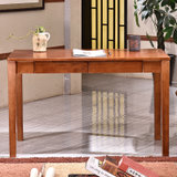 祥融实木电脑桌台式家用简约现代办公桌子1米1.2米实木书桌学习桌椅(榉木色 1米单抽屉圆角书桌)
