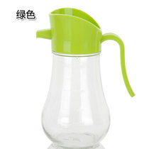 红凡 厨房玻璃油壶250ml可控油瓶防漏油瓶装酱油壶醋瓶调味瓶定量瓶(绿色)