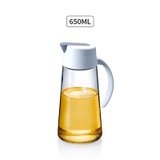 日本玻璃油壶家用自动开合油瓶防漏厨房装油罐酱油醋调料瓶kb6(白色)
