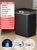 智能垃圾桶家用厕所客厅带盖创意自动垃圾桶卫生间马桶纸篓感应式(充电款-黑智能感应+按键特大号 默认版本)