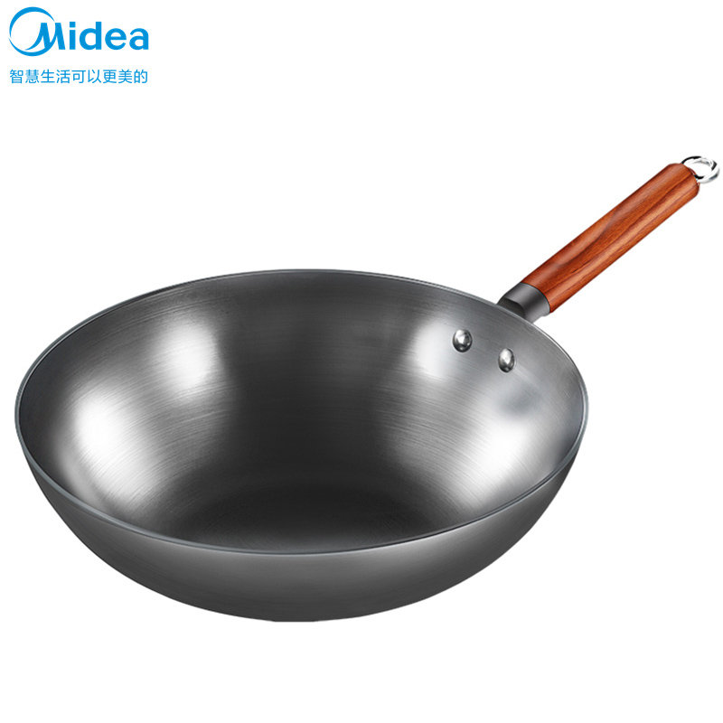 美的midea炒锅mpct32a0932cm无涂层圆底聚油爆炒精