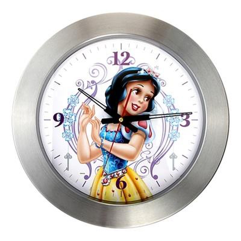 挂钟闹钟disney迪士尼金属宽边框时尚静音挂钟12寸c4001迪士尼公主