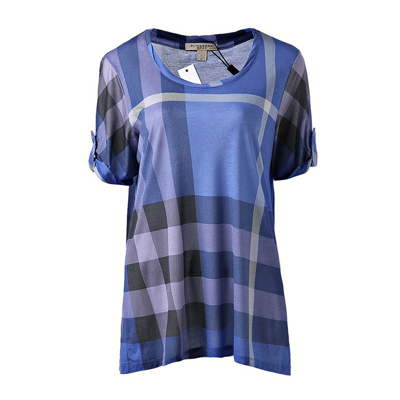 服饰burberry女士浅蓝色莫代尔纤维短袖t恤衫3933649m码浅蓝色时尚