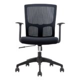 云艳YY-LCL711 人体工学电脑椅职员椅办公椅子会议椅家用转椅可升降黑色(默认 默认)