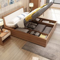 A家家具 双人床板式床单人实木高箱床储物床板木结合 组装高箱床 1.5*2米单床(组装架子床 1.8米单床)