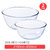 玻璃碗沙拉家用大号汤碗微波炉专用耐高温热透明打蛋烘焙碗和面盆(2100ML+4500ML【2件套】)