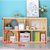 儿童两层松木书柜实木自由组合书柜书架玩具柜置物柜格子小柜(无漆松木80宽*70高*24深)
